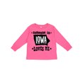 thumbnail image 1 of Inktastic Someone in Iowa Loves Me Souvenir Boys or Girls Long Sleeve Toddler T-Shirt, 1 of 5