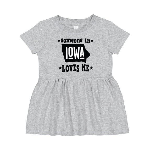 Inktastic Someone in Iowa Loves Me Souvenir Girls Baby Dress