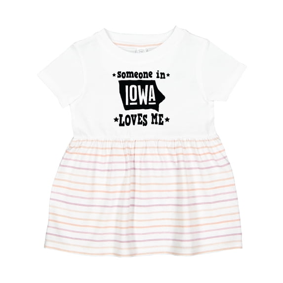 Inktastic Someone in Iowa Loves Me Souvenir Girls Baby Dress