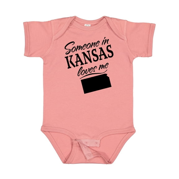 Inktastic Someone in Kansas Loves Me Boys or Girls Baby Bodysuit
