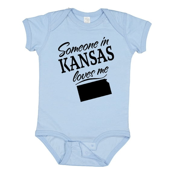 Inktastic Someone in Kansas Loves Me Boys or Girls Baby Bodysuit