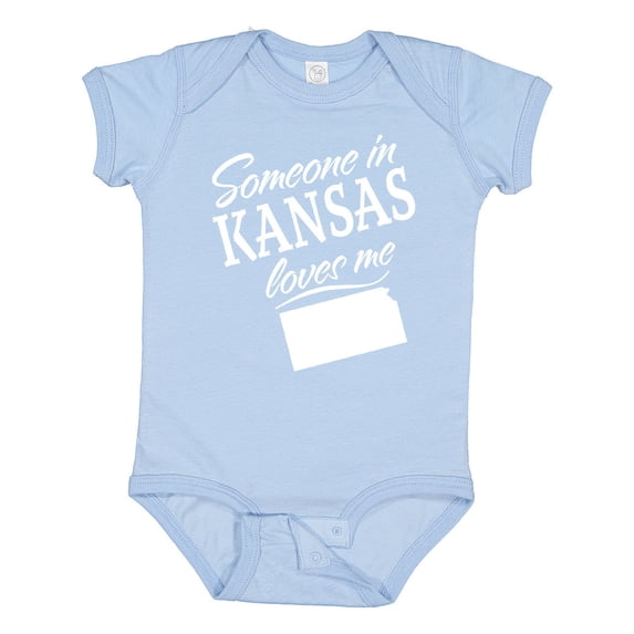 Inktastic Someone in Kansas Loves Me Boys or Girls Baby Bodysuit