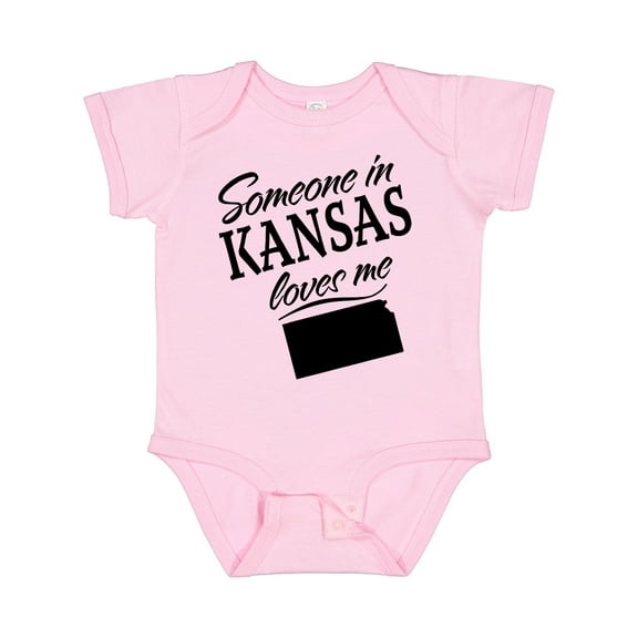 Inktastic Someone in Kansas Loves Me Boys or Girls Baby Bodysuit