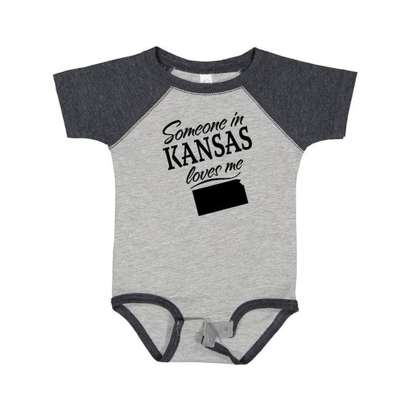 Inktastic Someone in Kansas Loves Me Boys or Girls Baby Bodysuit