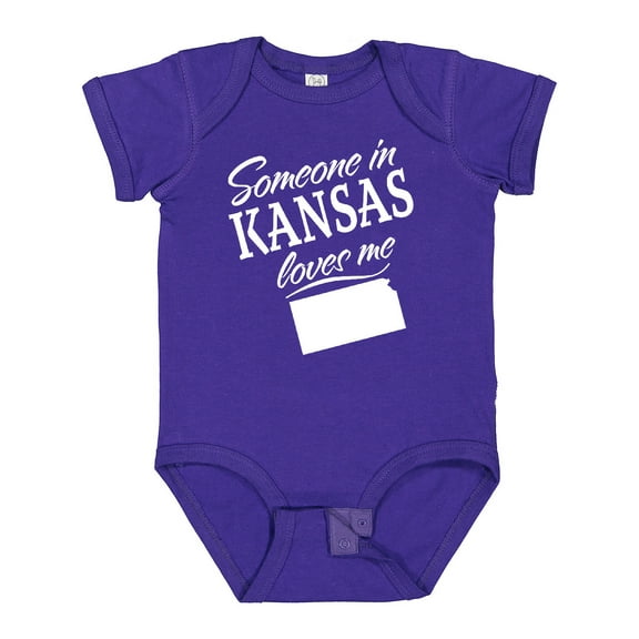 Inktastic Someone in Kansas Loves Me Boys or Girls Baby Bodysuit