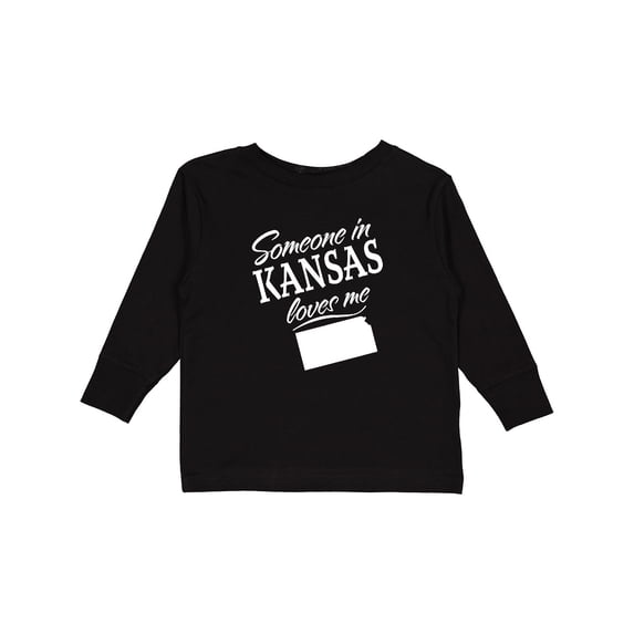Inktastic Someone in Kansas Loves Me Boys or Girls Long Sleeve Toddler T-Shirt
