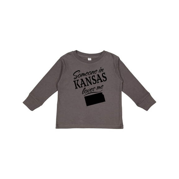 Inktastic Someone in Kansas Loves Me Boys or Girls Long Sleeve Toddler T-Shirt