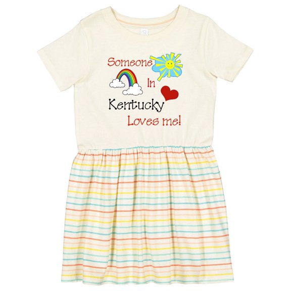 Inktastic Someone in Kentucky Loves Me Girls Toddler Dress