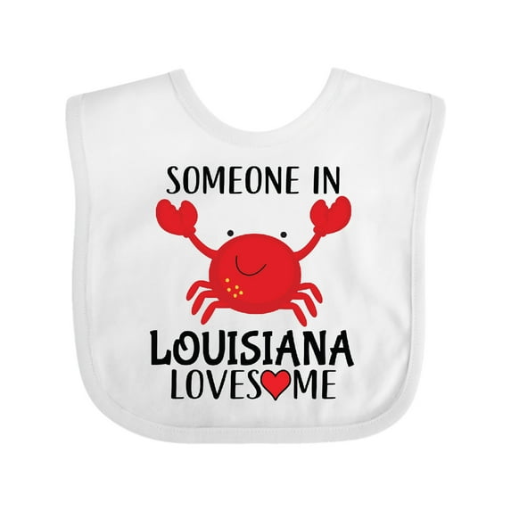 Inktastic Someone in Louisiana Loves Me Boys or Girls Baby Bib