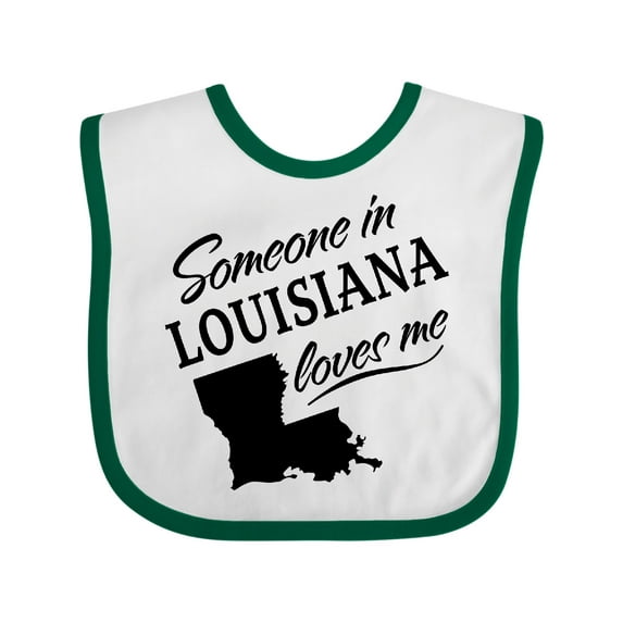 Inktastic Someone in Louisiana Loves Me Boys or Girls Baby Bib