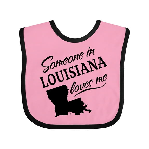 Inktastic Someone in Louisiana Loves Me Boys or Girls Baby Bib
