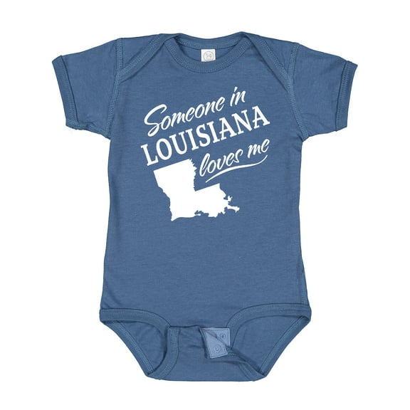 Inktastic Someone in Louisiana Loves Me Boys or Girls Baby Bodysuit