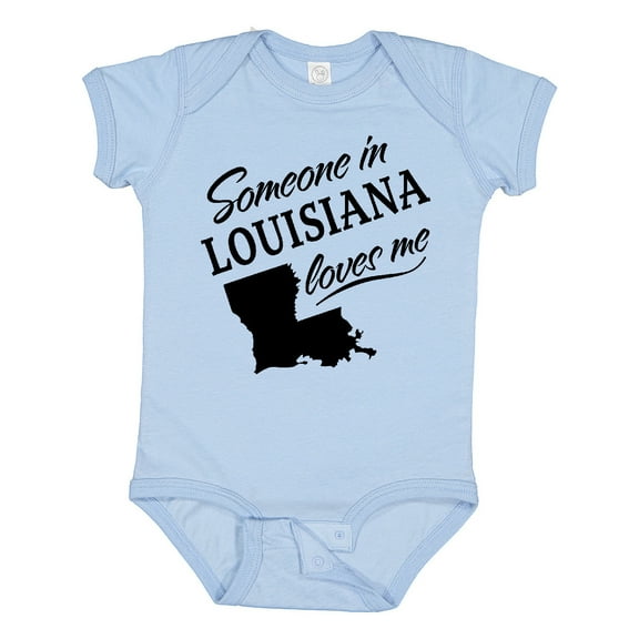 Inktastic Someone in Louisiana Loves Me Boys or Girls Baby Bodysuit
