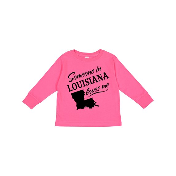 Inktastic Someone in Louisiana Loves Me Boys or Girls Long Sleeve Toddler T-Shirt