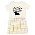 thumbnail image 1 of Inktastic Someone in Louisiana Loves Me Girls Toddler Dress, 1 of 5
