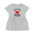 thumbnail image 1 of Inktastic Someone in Louisiana Loves Me Girls Baby Dress, 1 of 5