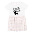 thumbnail image 1 of Inktastic Someone in Louisiana Loves Me Girls Toddler Dress, 1 of 5
