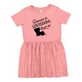 thumbnail image 1 of Inktastic Someone in Louisiana Loves Me Girls Toddler Dress, 1 of 5
