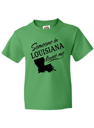 Womens Just a Louisiana Girl, Living in a California World V-Neck T-Shirt