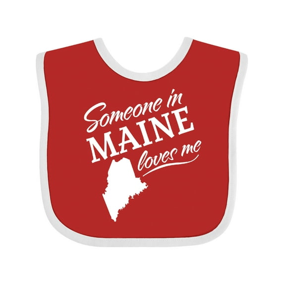 Inktastic Someone in Maine Loves Me Boys or Girls Baby Bib