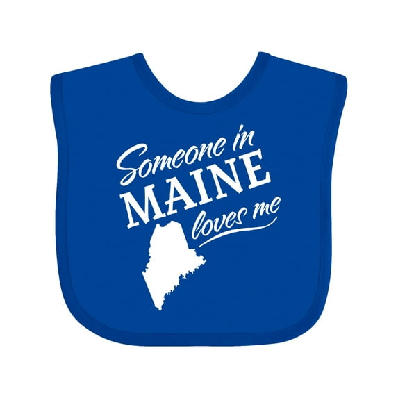 Inktastic Someone in Maine Loves Me Boys or Girls Baby Bib