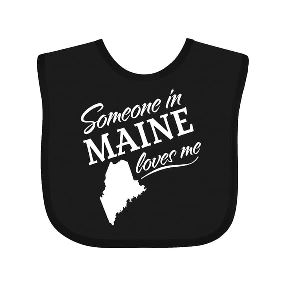 Inktastic Someone in Maine Loves Me Boys or Girls Baby Bib