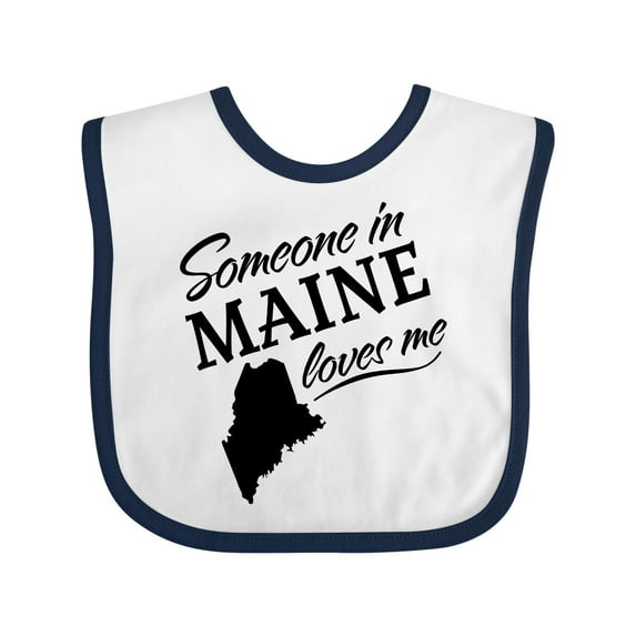 Inktastic Someone in Maine Loves Me Boys or Girls Baby Bib
