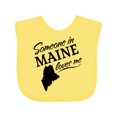 thumbnail image 1 of Inktastic Someone in Maine Loves Me Boys or Girls Baby Bib, 1 of 4