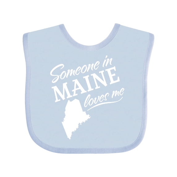 Inktastic Someone in Maine Loves Me Boys or Girls Baby Bib