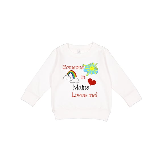 Inktastic Someone in Maine Loves Me Toddler Sweatshirt