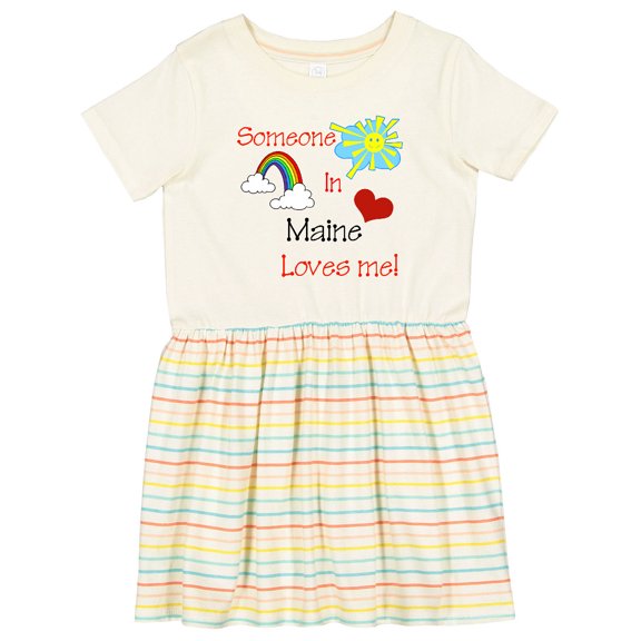 Inktastic Someone in Maine Loves Me Girls Toddler Dress