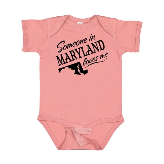 Inktastic Someone in Maryland Loves Me Boys or Girls Baby Bodysuit