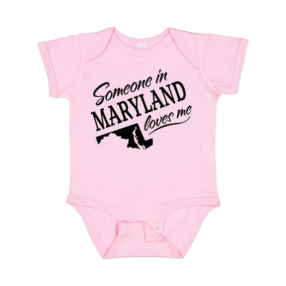 Inktastic Someone in Maryland Loves Me Boys or Girls Baby Bodysuit