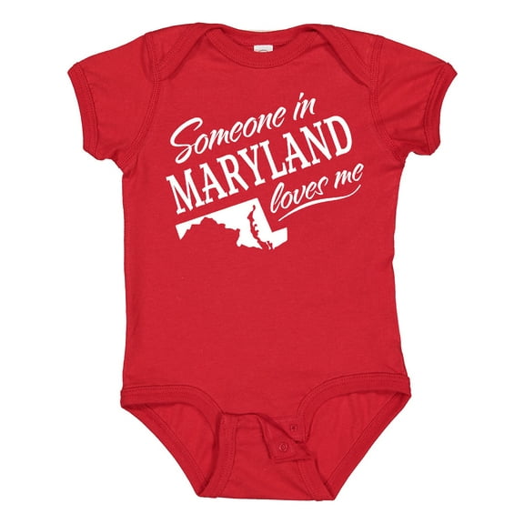 Inktastic Someone in Maryland Loves Me Boys or Girls Baby Bodysuit