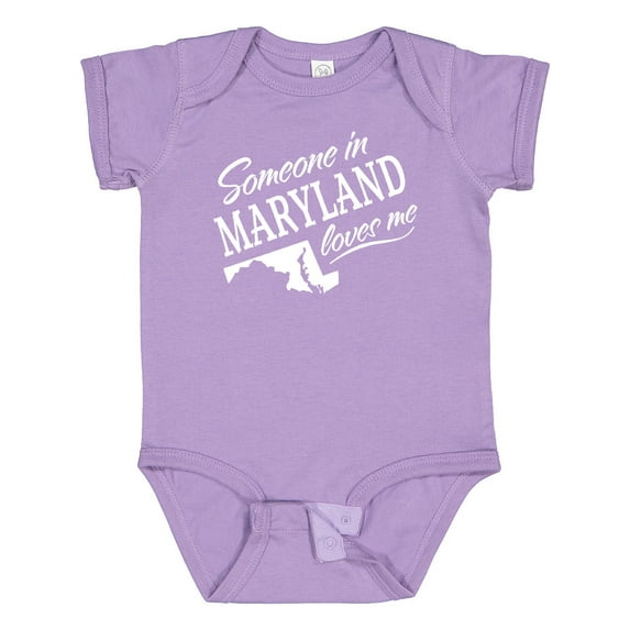 Inktastic Someone in Maryland Loves Me Boys or Girls Baby Bodysuit