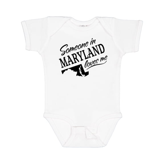 Inktastic Someone in Maryland Loves Me Boys or Girls Baby Bodysuit
