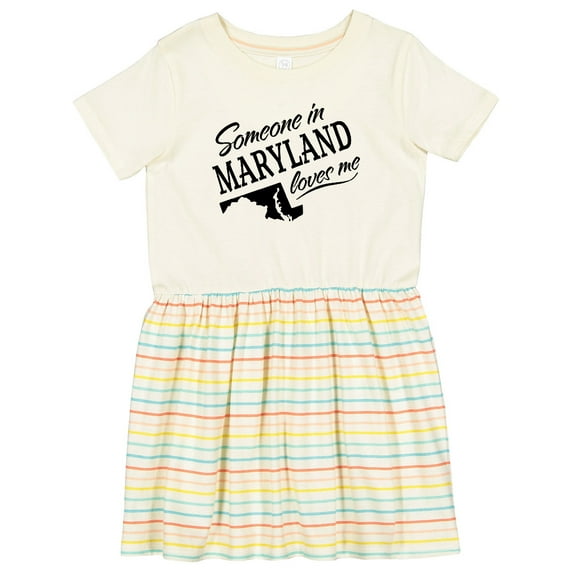 Inktastic Someone in Maryland Loves Me Girls Toddler Dress
