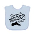 thumbnail image 1 of Inktastic Someone in Massachusetts Loves Me Boys or Girls Baby Bib, 1 of 4