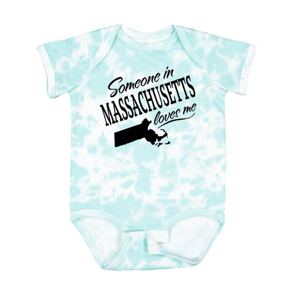 Inktastic Someone in Massachusetts Loves Me Boys or Girls Baby Bodysuit