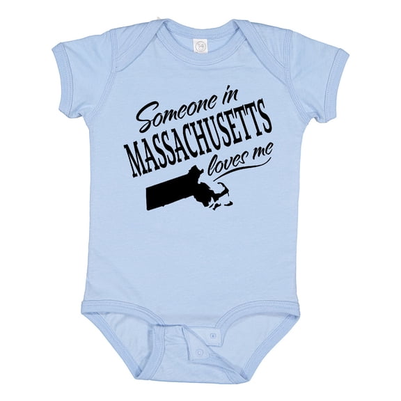 Inktastic Someone in Massachusetts Loves Me Boys or Girls Baby Bodysuit