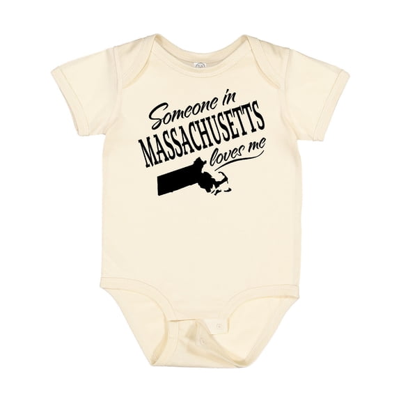 Inktastic Someone in Massachusetts Loves Me Boys or Girls Baby Bodysuit