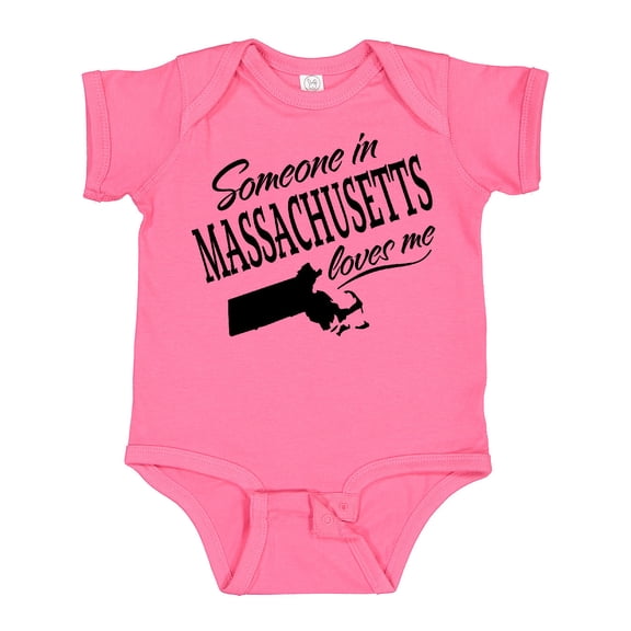 Inktastic Someone in Massachusetts Loves Me Boys or Girls Baby Bodysuit