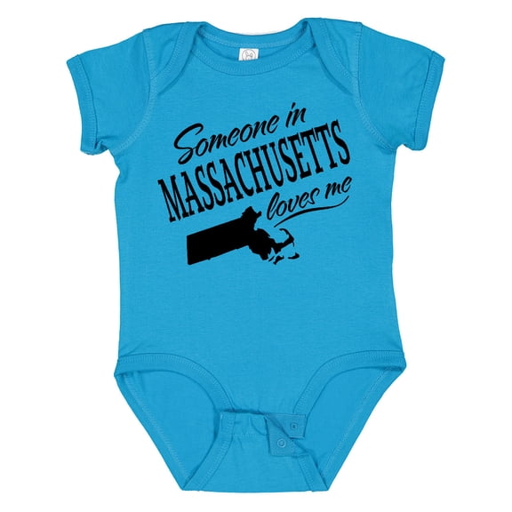 Inktastic Someone in Massachusetts Loves Me Boys or Girls Baby Bodysuit