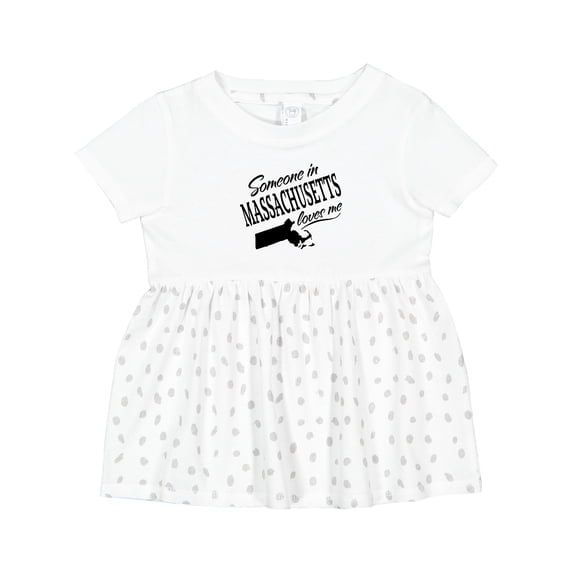 Inktastic Someone in Massachusetts Loves Me Girls Baby Dress