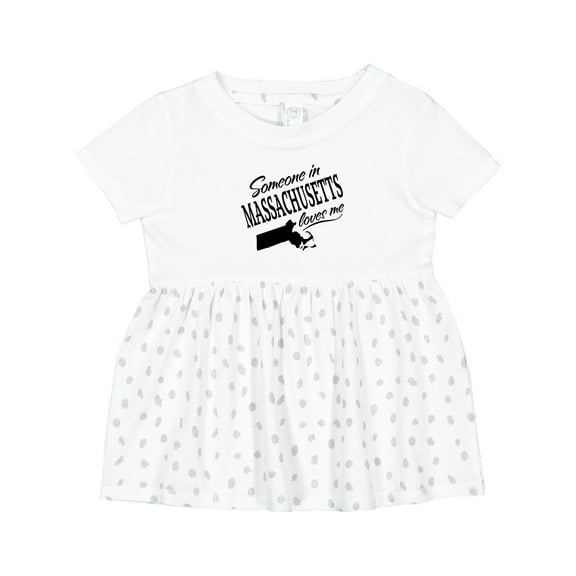 Inktastic Someone in Massachusetts Loves Me Girls Baby Dress