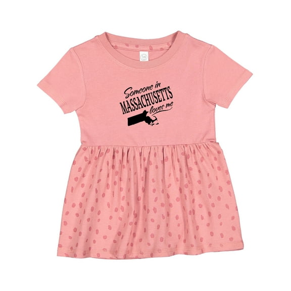 Inktastic Someone in Massachusetts Loves Me Girls Baby Dress