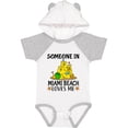 thumbnail image 1 of Inktastic Someone in Miami Beach Loves Me Boys or Girls Baby Bodysuit, 1 of 5