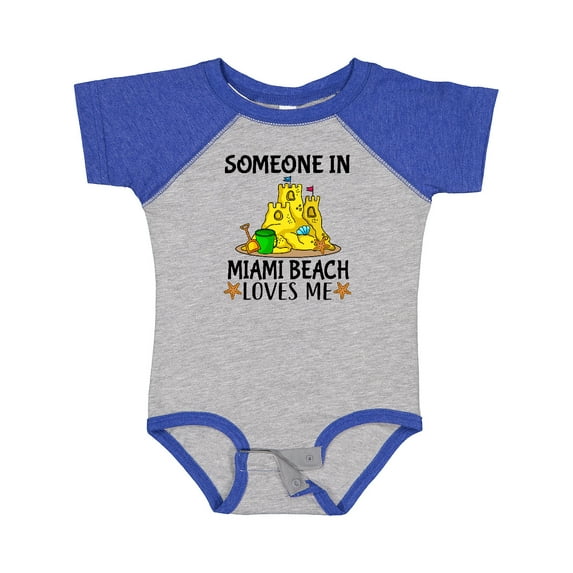 Inktastic Someone in Miami Beach Loves Me Boys or Girls Baby Bodysuit
