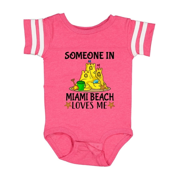 Inktastic Someone in Miami Beach Loves Me Boys or Girls Baby Bodysuit