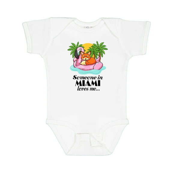 Inktastic Someone in Miami Loves Me Boys or Girls Baby Bodysuit